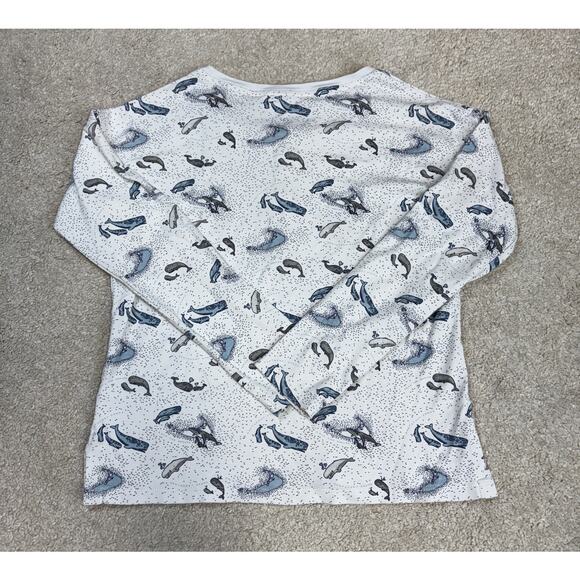 Erica Wilson Nantucket Women's Long PJ Set Save The Whales Size XS - Picture 3 of 8